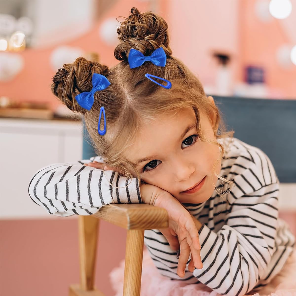MAYCREATE Set of 20pcs Bow Hairband Set, Cute Hair Bows for Kids Girls, Bowknot Headbands Hair Clips Hair Ties Rubber Kit School Hair Accessories for Girls, Toddlers - Pink MAYCREATE Set of 20pcs Bow Hairband Set, Cute Hair Bows for Kids Girls, Bowknot Headbands Hair Clips Hair Ties Rubber Kit School Hair Accessories for Girls, Toddlers - Pink